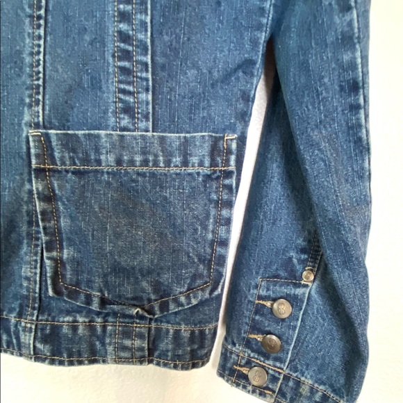 Bill Blass Jean Button Front Jacket - Picture 4 of 9